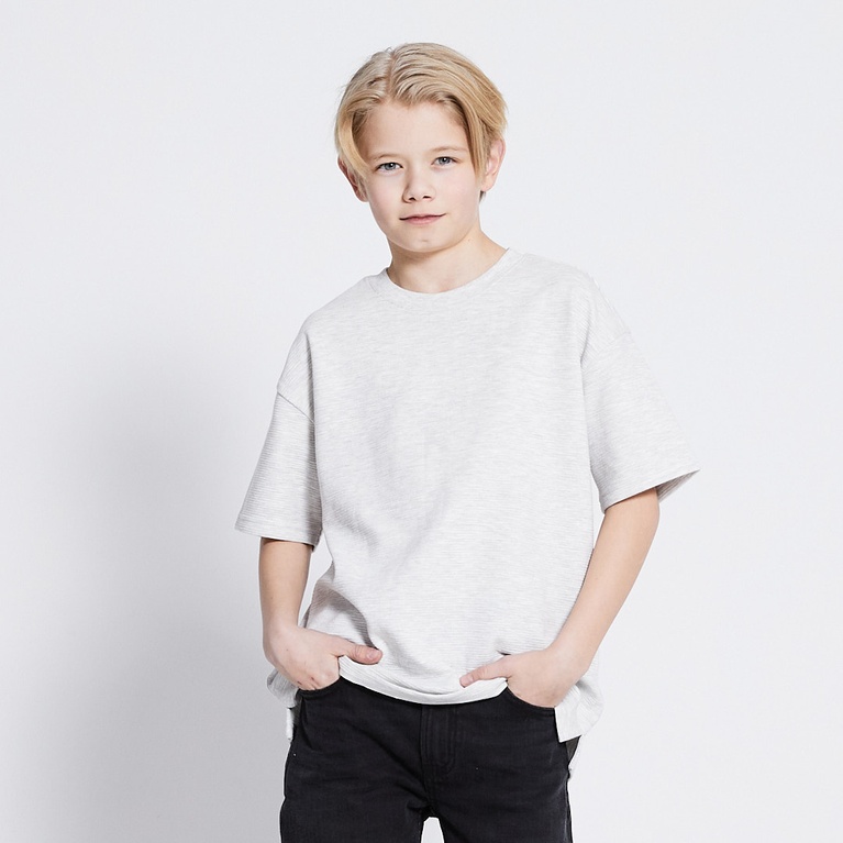 Oversized tee "Svante" Grey Melange